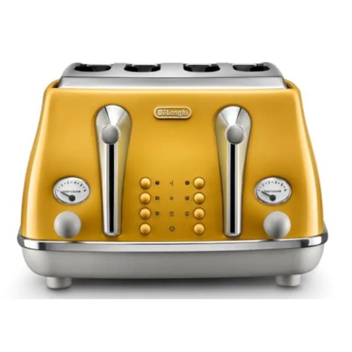 DeLonghi Toaster 4 Slice Glass finish Yellow Toasters Griller